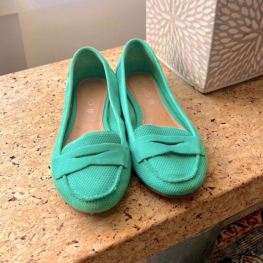 Turquoise Suede Aldo Shoes